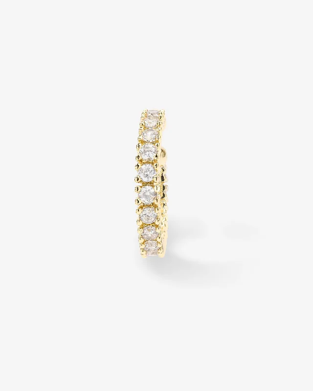 Women's Earrings – Elegant Designs for Every Personality--Heiress Ear Cuff - Gold|White Diamondettes