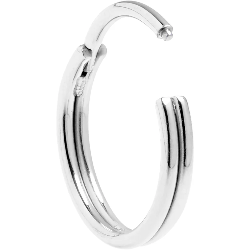 Nose Rings for Distinctive Look -20 Gauge 5/16 316L Surgical Steel Double Precision Hinged Segment Ring Nose Rings for Distinctive Look -20 Gauge 5/16 316L Surgical Steel Double Precision Hinged Segment Ring