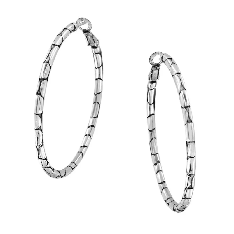 Women's Earrings – Elegant Designs for Every Personality--Pebble Large Hoop Earrings