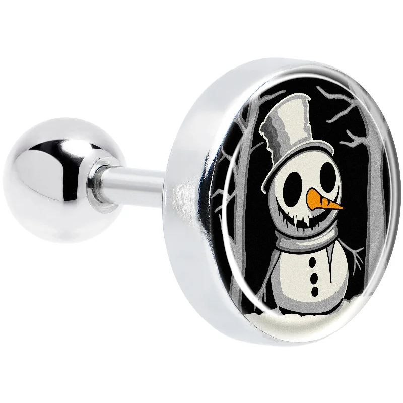 Women's Earrings – Elegant Designs for Every Personality--Christmas Holiday Spooky Snowman Tragus Cartilage Earring