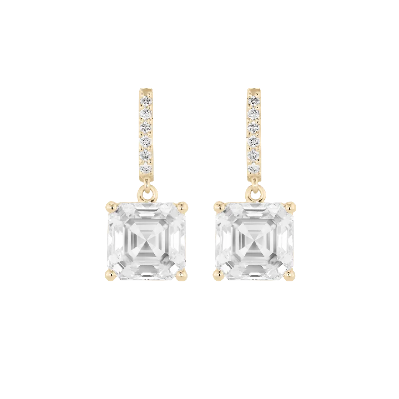 Women's Earrings – Elegant Designs for Every Personality--The Asscher Solitaire Drop Earrings