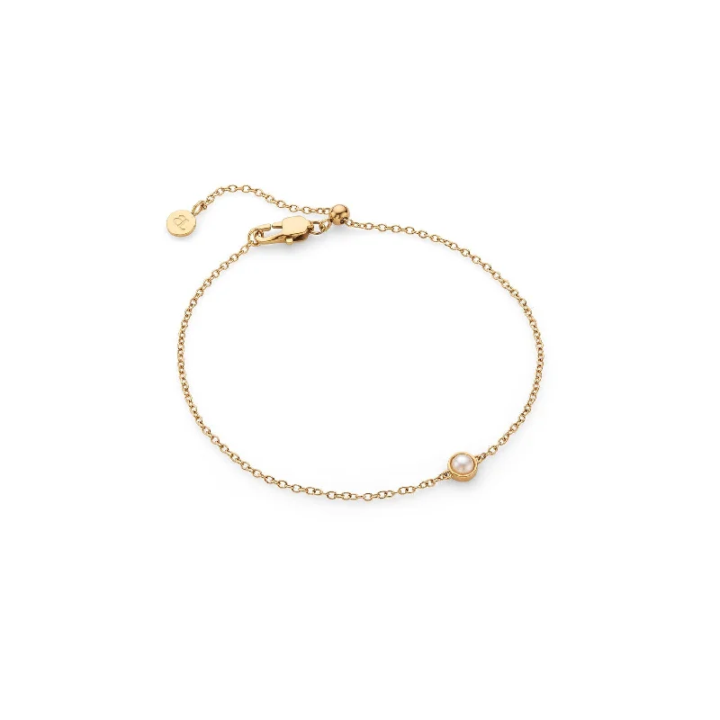 Luxury Gemstone Bangles for Women-Pearl Bracelet (Gold)