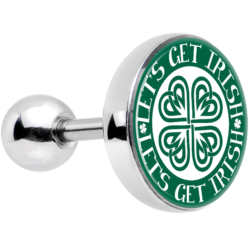 Women's Earrings – Elegant Designs for Every Personality--Lets Get Irish Celtic Shamrock Tragus Cartilage Earring