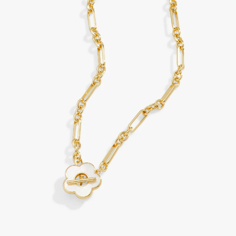 Shop Classic Women's Necklaces & Pendants with a Modern Twist-Mother Of Pearl Daisy Toggle Necklace Shop Classic Women's Necklaces & Pendants with a Modern Twist-Mother Of Pearl Daisy Toggle Necklace