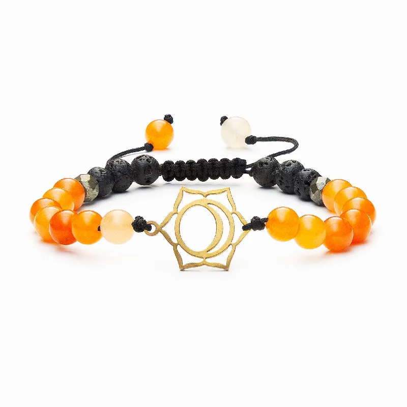 Classic Gemstone Bangle Sets for Women-Sacral Chakra Diffuser Bracelet