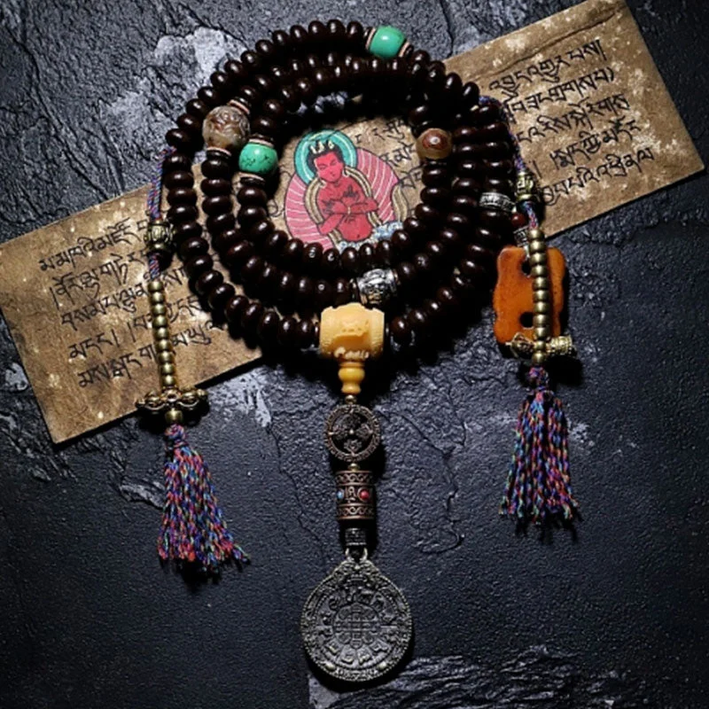 Trendy Bracelets for Men with Silver Accents-Buddha Stones Tibet 108 Mala Beads Purple Bodhi Seed Bagua Vajra Auspiciousness Bracelet Trendy Bracelets for Men with Silver Accents-Buddha Stones Tibet 108 Mala Beads Purple Bodhi Seed Bagua Vajra Auspiciousness Bracelet