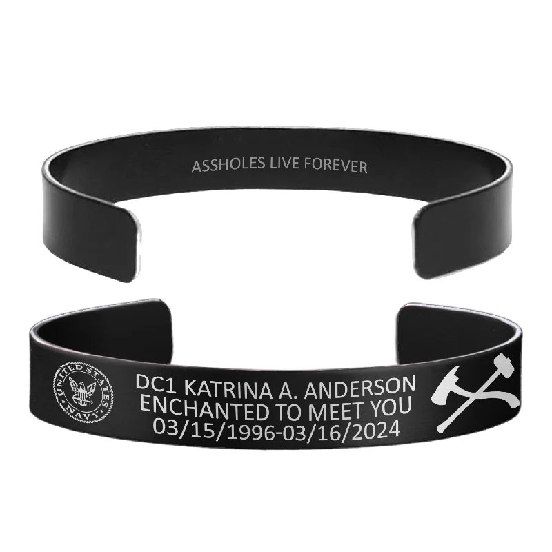 Men's Bracelets with Engraved Initials-DC1 Katrina Anderson Memorial Band – Hosted by the Anderson Family Men's Bracelets with Engraved Initials-DC1 Katrina Anderson Memorial Band – Hosted by the Anderson Family