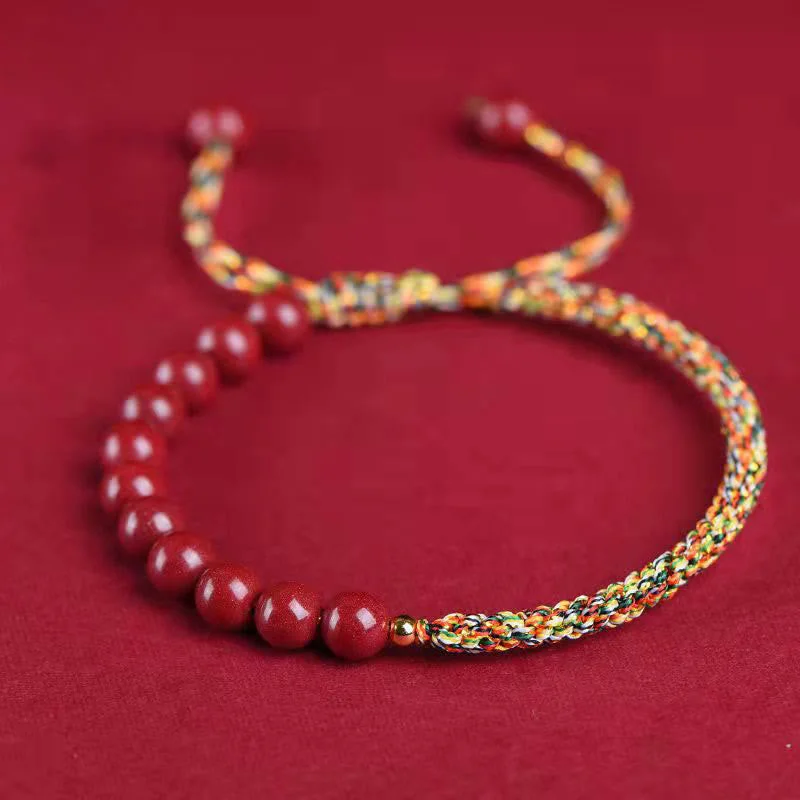 Men's Vintage Inspired Bracelets-Buddha Stones Natural Cinnabar King Kong Knot Blessing String Bracelet Men's Vintage Inspired Bracelets-Buddha Stones Natural Cinnabar King Kong Knot Blessing String Bracelet