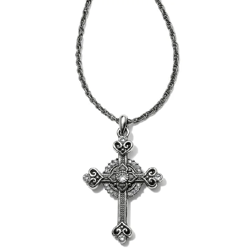 Shop Classic Women's  Necklaces & Pendants with a Modern Twist-Alcazar Heart Small Cross Necklace