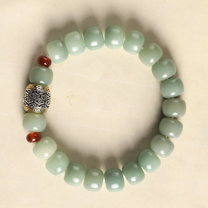Customized Bangles for Women-Buddha Stones Bodhi Seed Auspicious Cloud Fu Character Bead Peace Bracelet Customized Bangles for Women-Buddha Stones Bodhi Seed Auspicious Cloud Fu Character Bead Peace Bracelet