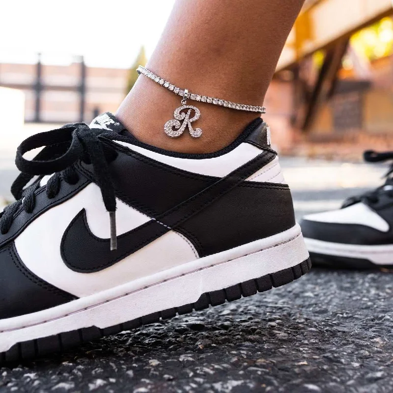 Stunning Anklets for Exclusive Fashion-Diamond Script Font Anklet