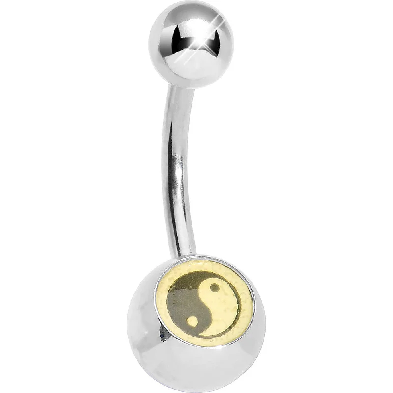Designer Belly Rings for Glamorous Look -Traditional Yin Yang Belly Ring
