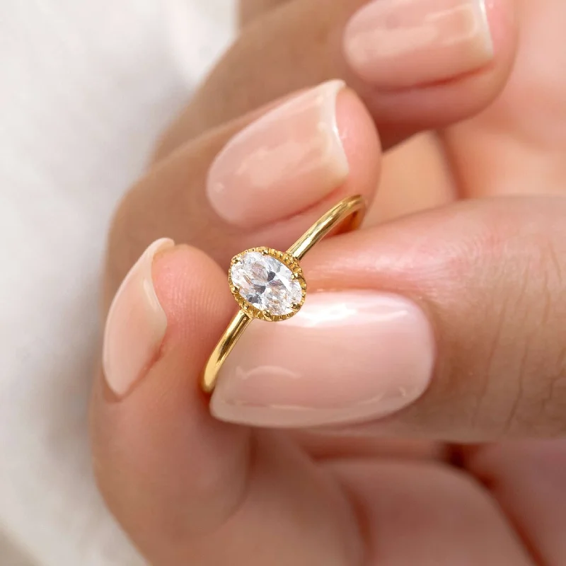 Chic Women's Rings for Fashion-Forward Looks-Gemstone Ring - Monica