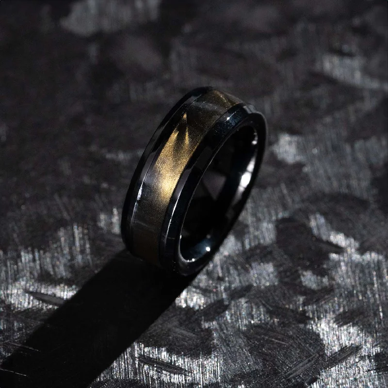 Top Men's Rings – Crafted for Every Style  Black Antique Gold Inlay Ring