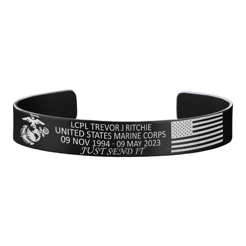 Simple Cuff Bracelets for Men-Lance Corporal Trevor Ritchie Memorial Band – Hosted by the Ritchie Family Simple Cuff Bracelets for Men-Lance Corporal Trevor Ritchie Memorial Band – Hosted by the Ritchie Family