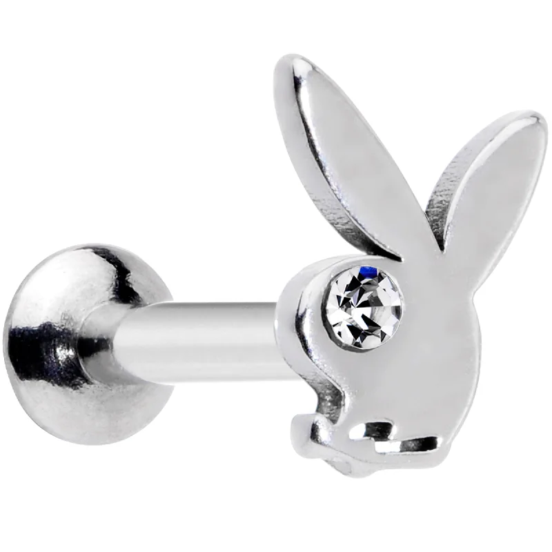 Lip Rings for Edgy Style16 Gauge 5/16 Licensed Playboy CZ Gem Internally Threaded Labret