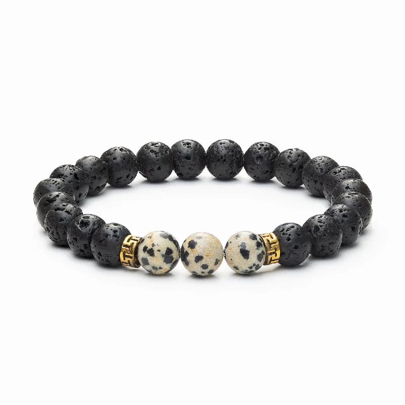 Modern Silver Bangles for Women-Dalmatian Diffuser Bracelet