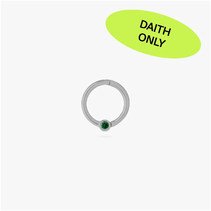 Women's Earrings – Elegant Designs for Every Personality--Titanium CZ Bezel Clicker 8mm