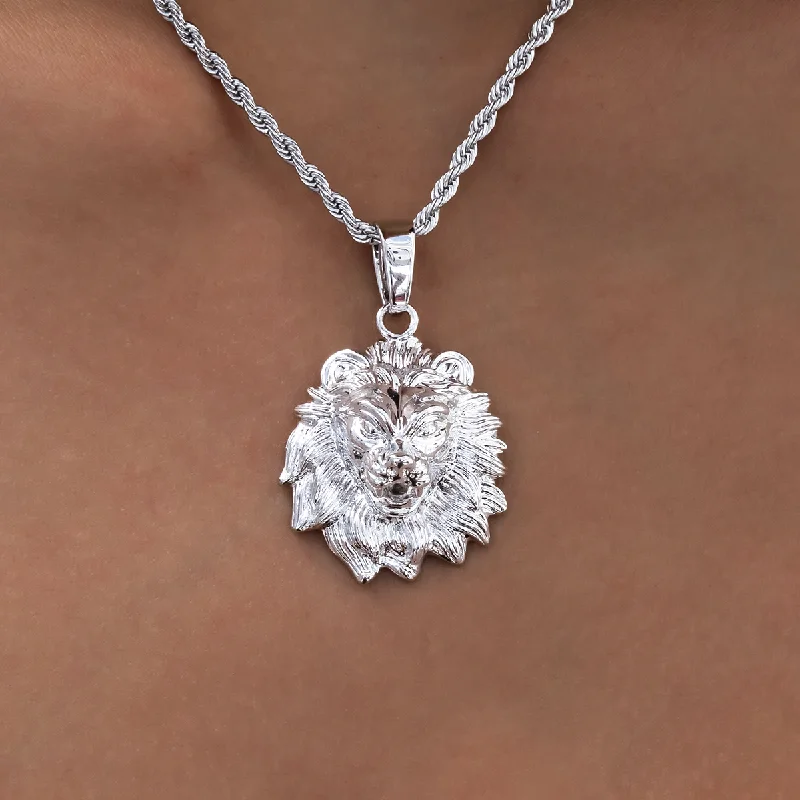 Shop Classic Women's Necklaces & Pendants with a Modern Twist-Micro Lion Pendant in White Gold Shop Classic Women's Necklaces & Pendants with a Modern Twist-Micro Lion Pendant in White Gold