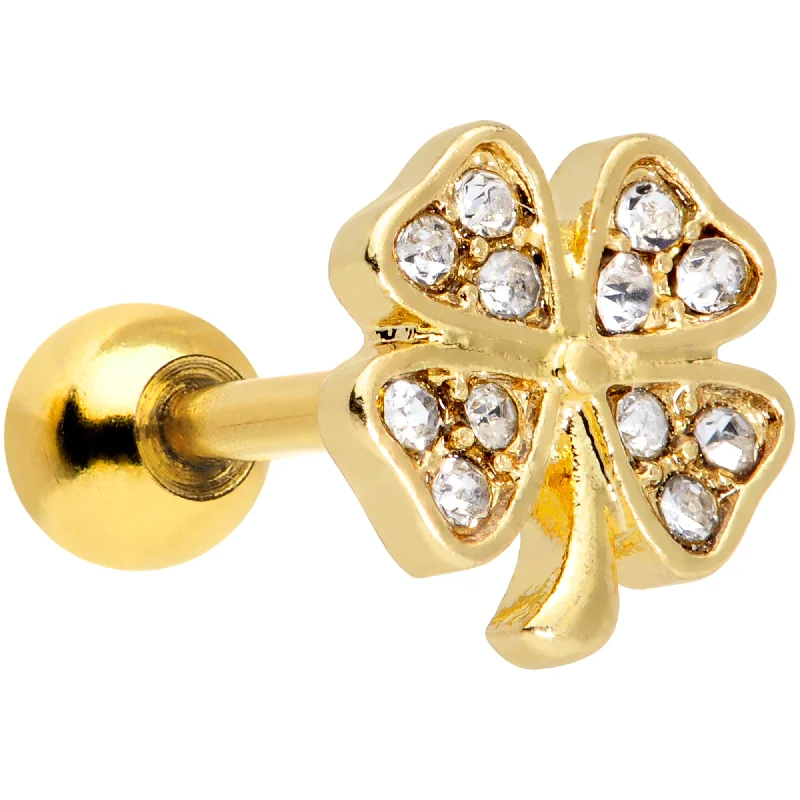 Women's Earrings – Elegant Designs for Every Personality--16 Gauge 1/4 Gold Tone Shamrock St Patricks Day Cartilage Tragus Women's Earrings – Elegant Designs for Every Personality--16 Gauge 1/4 Gold Tone Shamrock St Patricks Day Cartilage Tragus