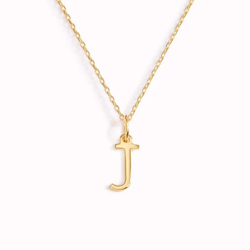 Shop Classic Women's  Necklaces & Pendants with a Modern Twist-J Necklace / Gold Initial Necklace