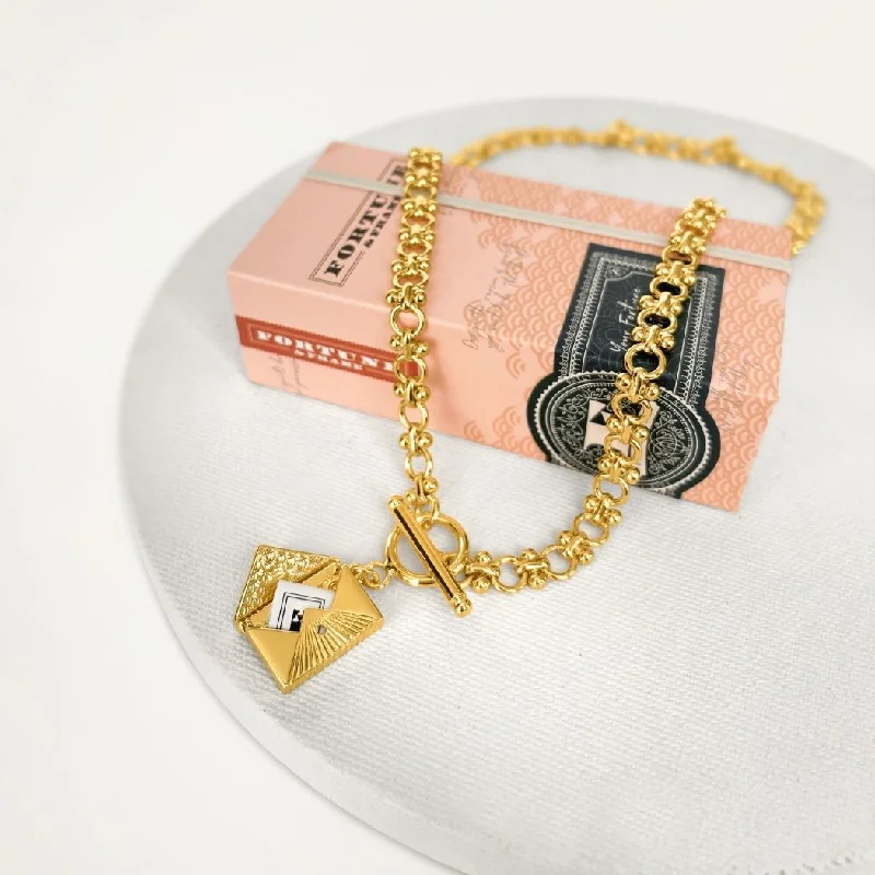 Shop Classic Women's Necklaces & Pendants with a Modern Twist-Love Letter Envelope Locket - Gold Shop Classic Women's Necklaces & Pendants with a Modern Twist-Love Letter Envelope Locket - Gold
