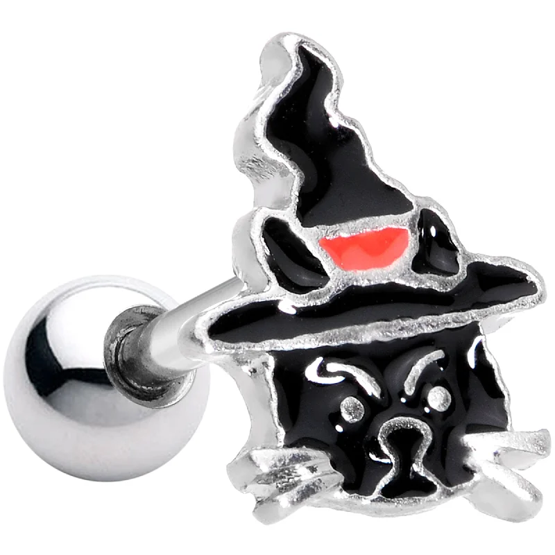 Women's Earrings – Elegant Designs for Every Personality--16 Gauge 1/4 Halloween Black Cat Cartilage Tragus Earring Women's Earrings – Elegant Designs for Every Personality--16 Gauge 1/4 Halloween Black Cat Cartilage Tragus Earring