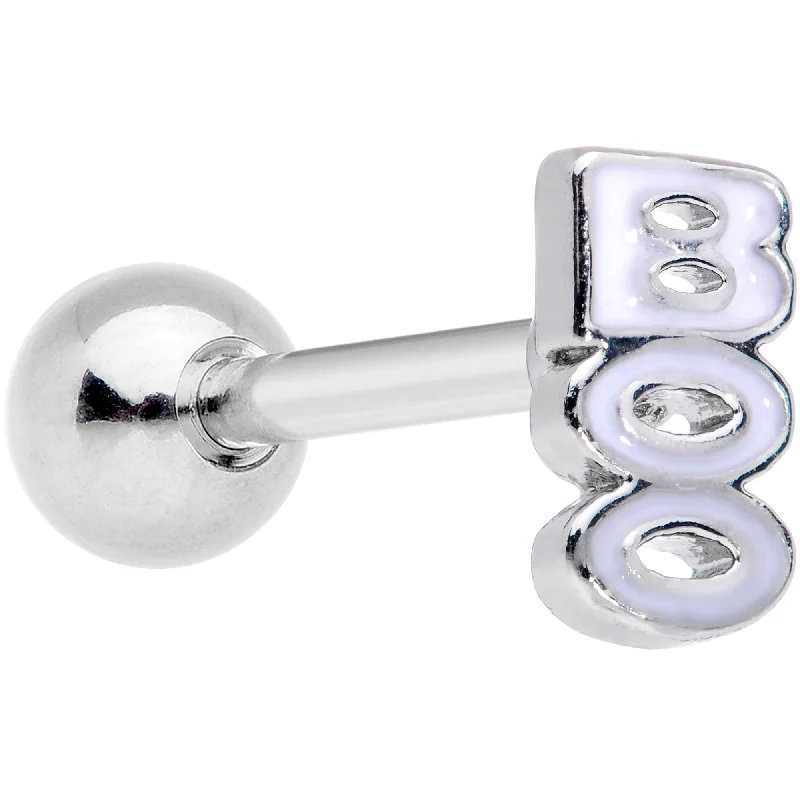 Women's Earrings – Elegant Designs for Every Personality--16 Gauge 1/4 White Boo Halloween Cartilage Tragus Earring Women's Earrings – Elegant Designs for Every Personality--16 Gauge 1/4 White Boo Halloween Cartilage Tragus Earring