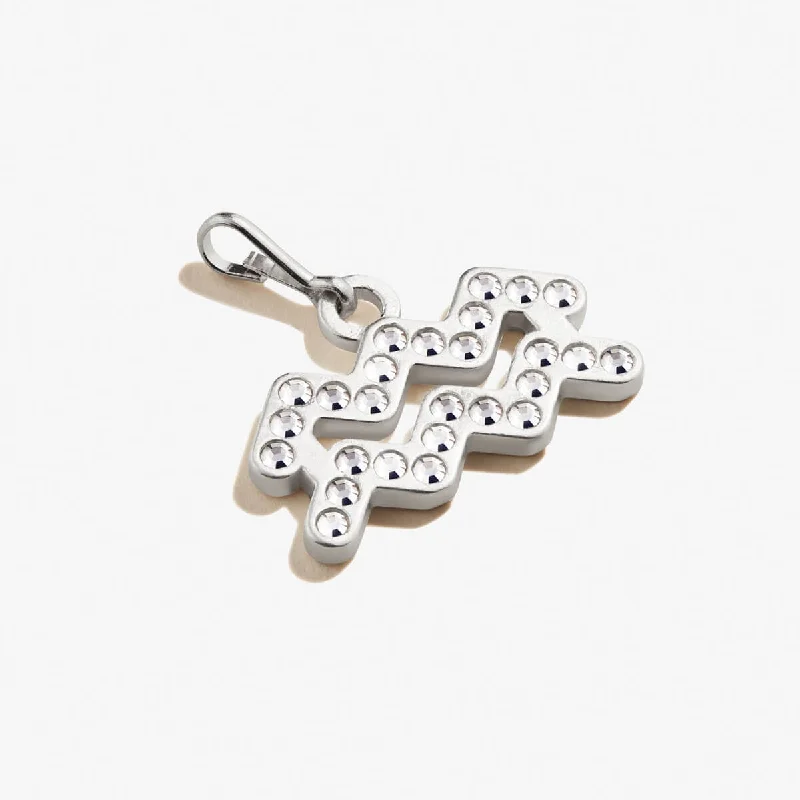 Shop Classic Women's Necklaces & Pendants with a Modern Twist-Aquarius Zodiac Pavé Crystal Charm Shop Classic Women's Necklaces & Pendants with a Modern Twist-Aquarius Zodiac Pavé Crystal Charm