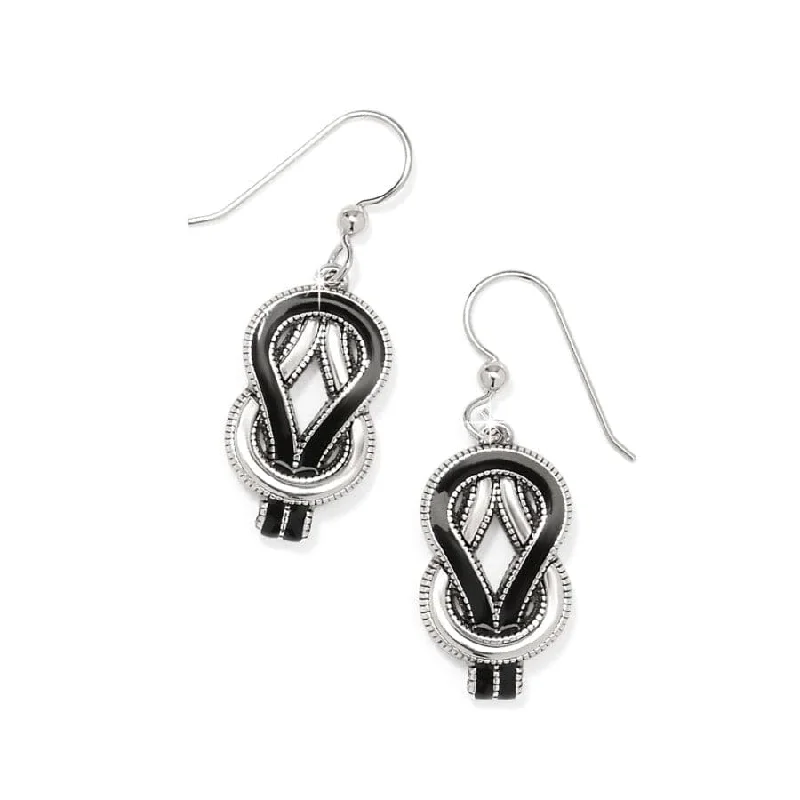 Women's Earrings – Elegant Designs for Every Personality--Interlok Harmony Black French Wire Earrings