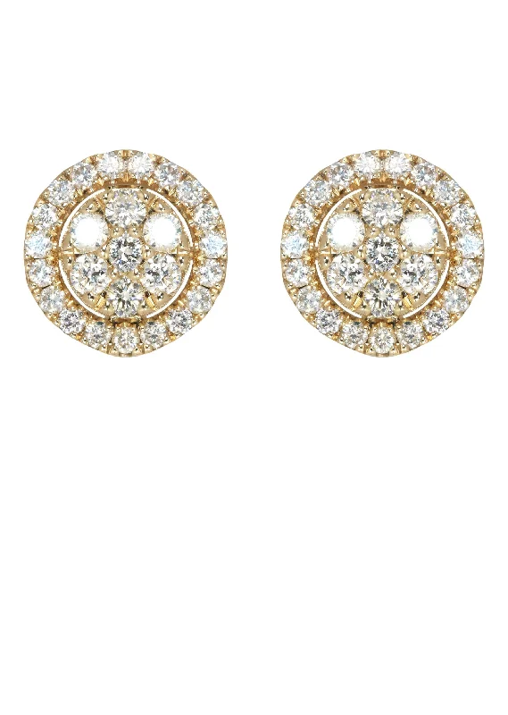 Shop Durable Men's Earrings for Everyday Wear-Mens Stud Diamond Earrings | 1.17 Carats 14K Yellow Gold Shop Durable Men's Earrings for Everyday Wear-Mens Stud Diamond Earrings | 1.17 Carats 14K Yellow Gold
