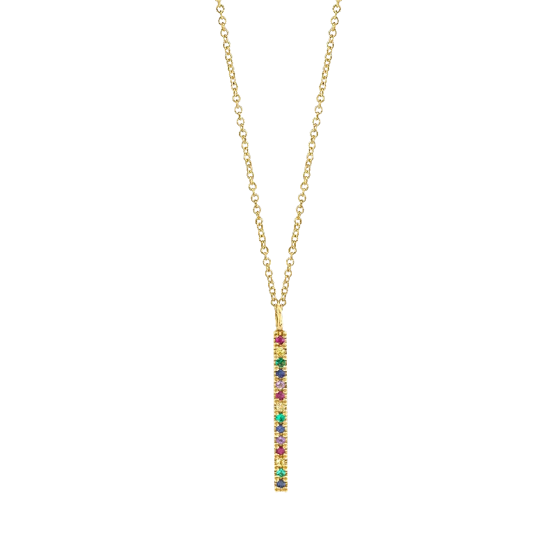 Shop Classic Women's Necklaces & Pendants with a Modern Twist-Short Bar Rainbow Necklace Shop Classic Women's Necklaces & Pendants with a Modern Twist-Short Bar Rainbow Necklace