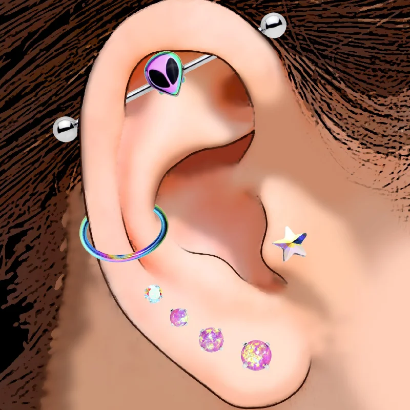 Women's Earrings – Elegant Designs for Every Personality--Cosmic Purple Ear Curation