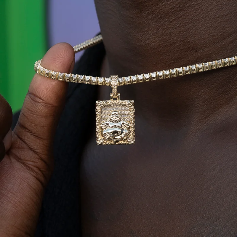 Exclusive Men's Necklaces & Pendants for the Modern Gentleman-Diamond Buddha Pendant in Yellow Gold Exclusive Men's Necklaces & Pendants for the Modern Gentleman-Diamond Buddha Pendant in Yellow Gold