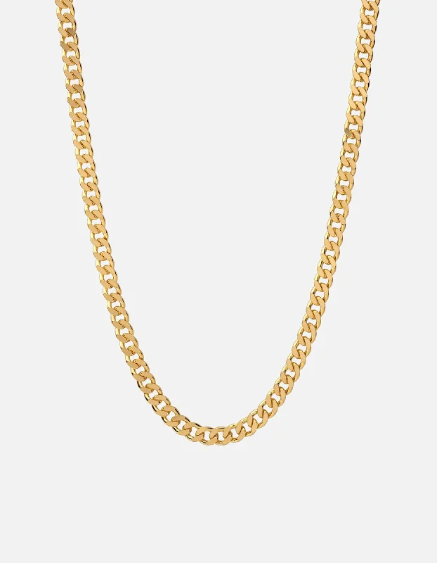Exclusive Men's Necklaces & Pendants for the Modern Gentleman-6.5mm Cuban Chain Necklace, Gold Vermeil Exclusive Men's Necklaces & Pendants for the Modern Gentleman-6.5mm Cuban Chain Necklace, Gold Vermeil