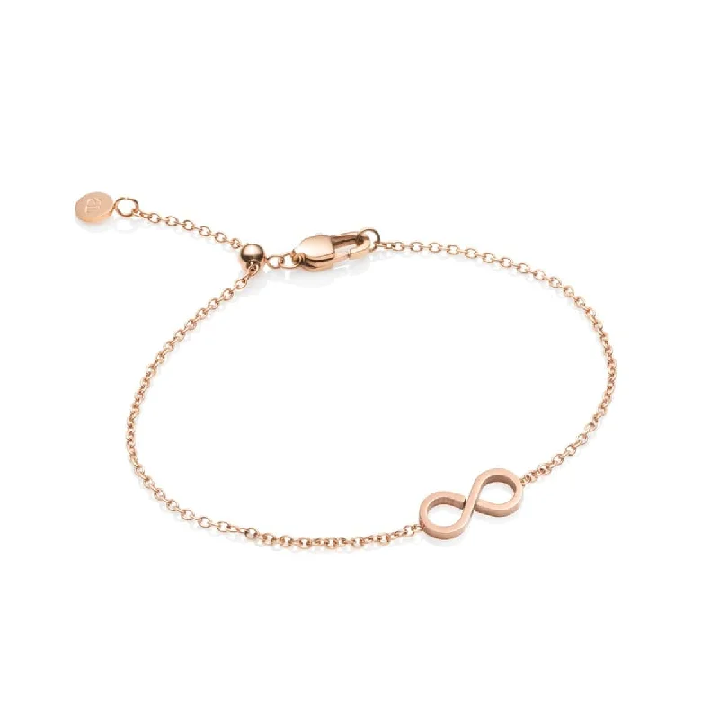Elegant Gold Bangles for Weddings-Infinity Bracelet (Rose Gold)