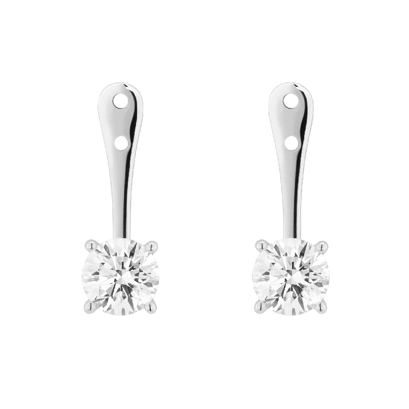Women's Earrings – Elegant Designs for Every Personality--The Round Brilliant Solitaire Ear Jackets Women's Earrings – Elegant Designs for Every Personality--The Round Brilliant Solitaire Ear Jackets