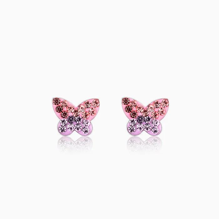 Women's Earrings – Elegant Designs for Every Personality--Silver Sparkly Butterfly Kids Earrings (4-12 yrs)