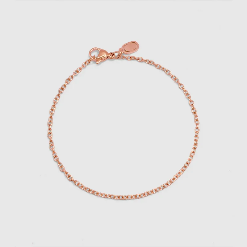 Men's Bracelets with Engraved Designs for Special Gifts-Cable Bracelet (Rose Gold) 2mm Men's Bracelets with Engraved Designs for Special Gifts-Cable Bracelet (Rose Gold) 2mm