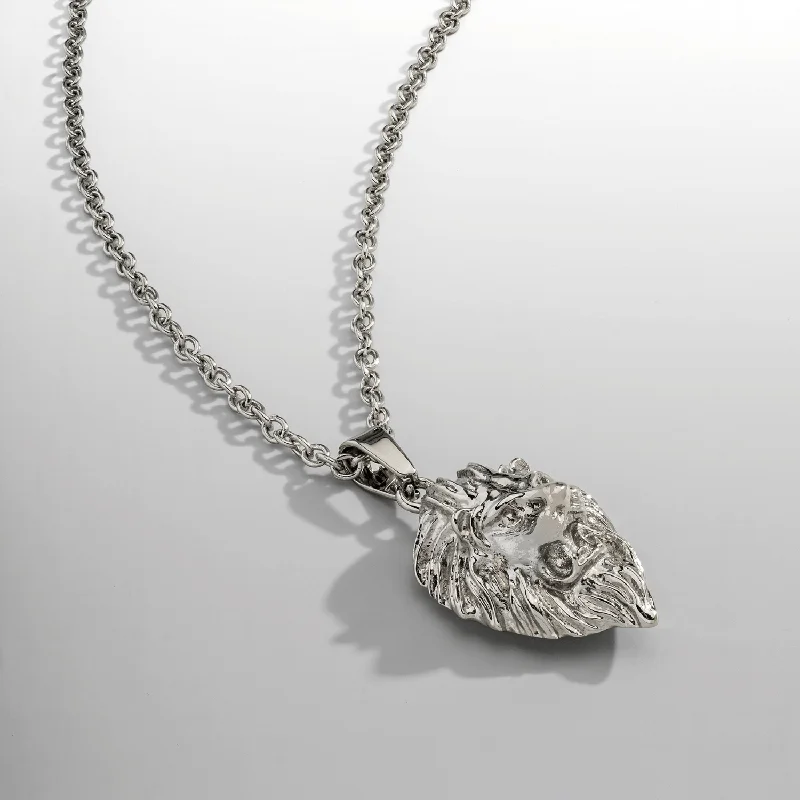 Exclusive Men's Necklaces & Pendants for the Modern Gentleman-Lion (Silver)