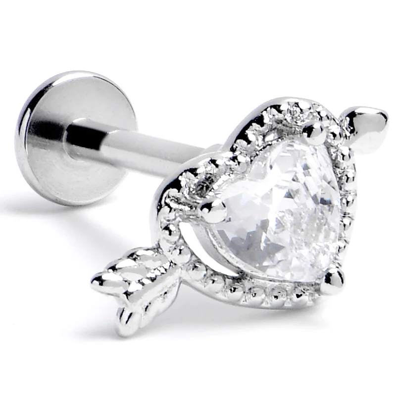 Comfortable Lip Rings for All-Day Wear16 Gauge 5/16 Clear CZ Gem Fusion of Love Labret Monroe Tragus Comfortable Lip Rings for All-Day Wear16 Gauge 5/16 Clear CZ Gem Fusion of Love Labret Monroe Tragus