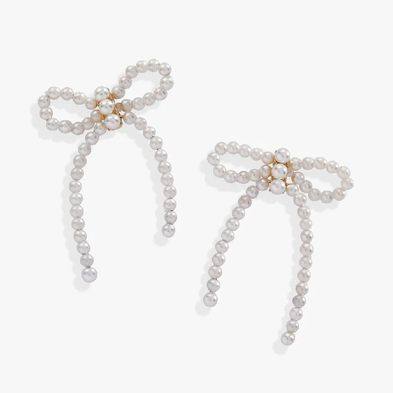 Women's Earrings – Elegant Designs for Every Personality--Mother of Pearl Bow Earrings