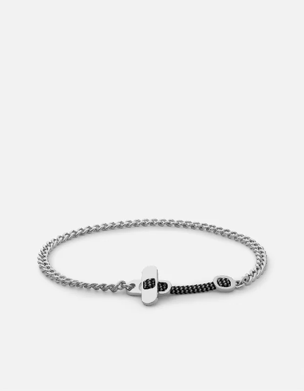 Men's Metal Chain Bracelets-Metric Chain Bracelet, Sterling Silver