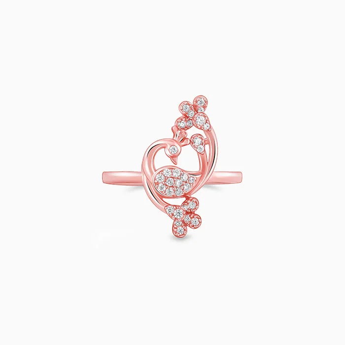Chic Women's Rings for Fashion-Forward Looks-Rose Gold Mayil Ring