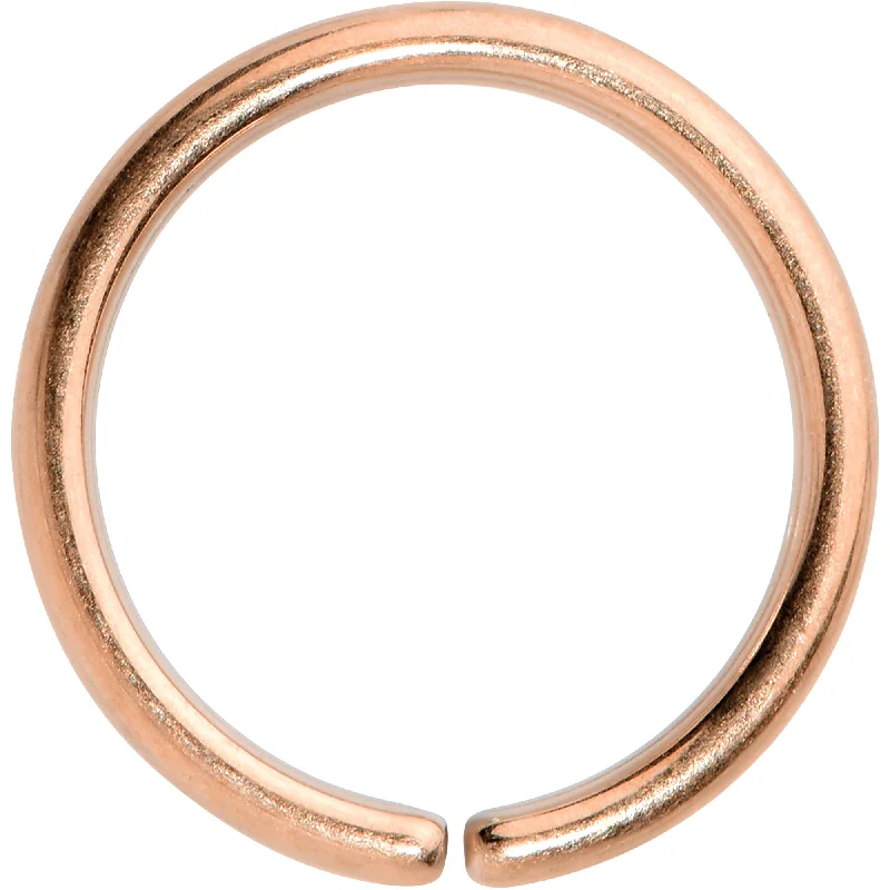Nose Rings for Romantic Occasions -18 Gauge 5/16 Rose Gold Hue PVD Grade 23 Titanium Bendable Hoop Ring Nose Rings for Romantic Occasions -18 Gauge 5/16 Rose Gold Hue PVD Grade 23 Titanium Bendable Hoop Ring