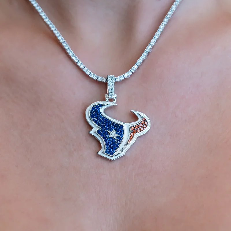 Shop Classic Women's Necklaces & Pendants with a Modern Twist-Houston Texans Official NFL Pendant Shop Classic Women's Necklaces & Pendants with a Modern Twist-Houston Texans Official NFL Pendant