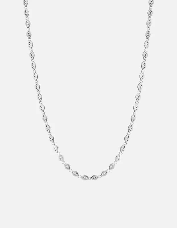 Exclusive Men's Necklaces & Pendants for the Modern Gentleman-Mati Eye Chain Necklace, Sterling Silver Exclusive Men's Necklaces & Pendants for the Modern Gentleman-Mati Eye Chain Necklace, Sterling Silver