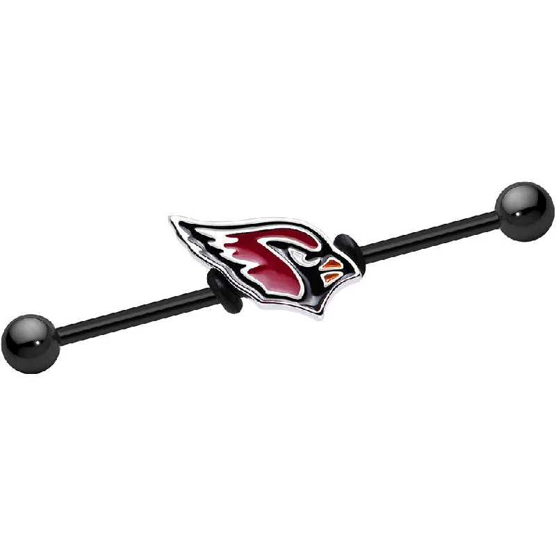 Women's Earrings – Elegant Designs for Every Personality--Official Licensed NFL Black Arizona Cardinals Industrial Barbell 38mm