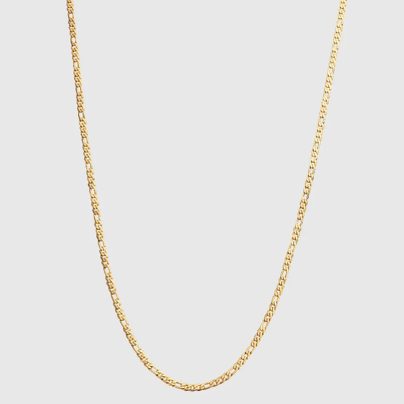 Exclusive Men's Necklaces & Pendants for the Modern Gentleman-Figaro (Gold) 3mm