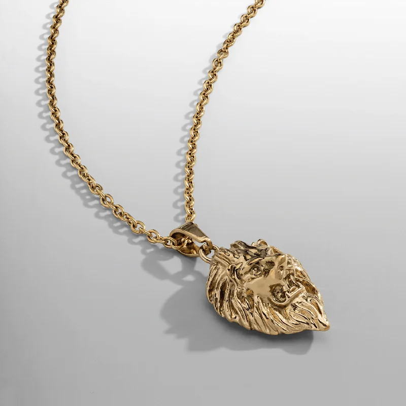 Exclusive Men's Necklaces & Pendants for the Modern Gentleman-Lion (Gold)